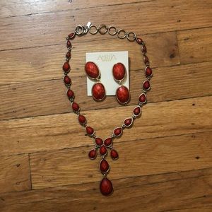 Amrita Singh Necklace and Clip Earring Set